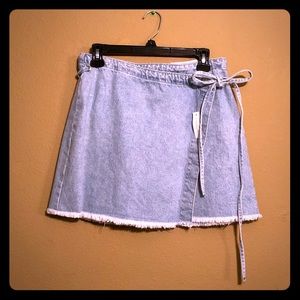 Top Shop Jean Wrap Skirt
